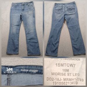 Lee Riders Style 1SMTCW7 Midrise Straight Leg Jeans Blue Women's 16M EUC